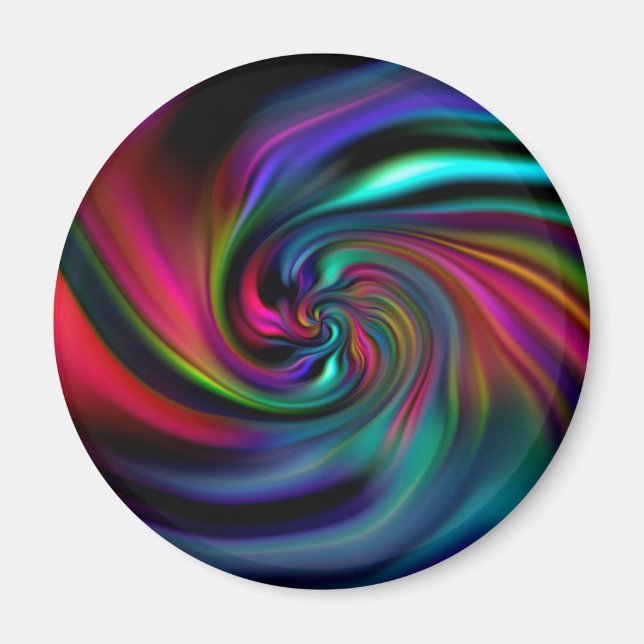 Abstrakte Hintergrundspiralen Soft I Magnet (Vorne)