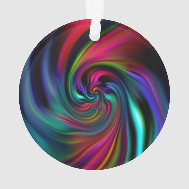 Abstrakte Hintergrundspiralen Soft I Ornament (Rückseite)