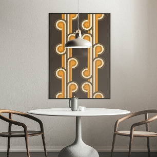 Abstrakte Hip-Wellen-Curls Industrielle Fusion Fin Poster