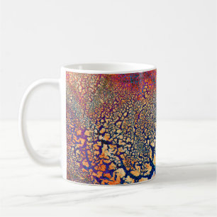 Abstrakte, hochdetaillierte, strukturierte Grunge- Kaffeetasse