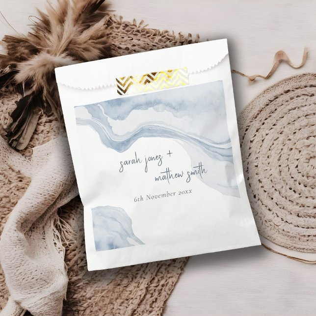 Abstrakte Hochzeit am Strand von Blue Coastal Geschenktütchen (Von Creator hochgeladen)