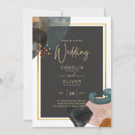 ABSTRAKTE Hochzeit im HAUSHALT Einladung