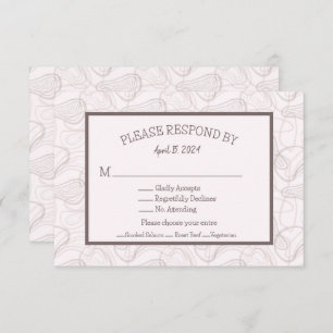 Abstrakte Hochzeit in Bale Burgund RSVP Karte