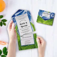 Abstrakte Hochzeit in einer eleganten Landschaft d