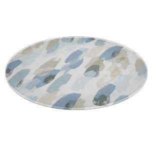 Abstrakte Hochzeit mit Blauweißcreme Schneidebrett