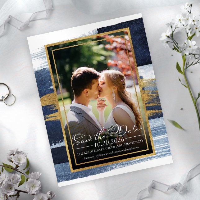 Abstrakte Hochzeit Speichern Sie das Datum der Ein Postkarte (Von Creator hochgeladen)