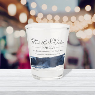 Abstrakte Hochzeit Speichern Sie das Datum der Ein Schnapsglas