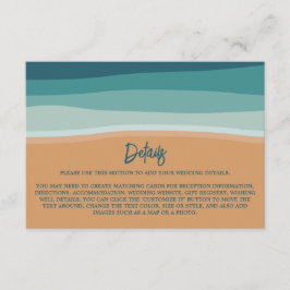 Abstrakte Hochzeiten am Strand Begleitkarte