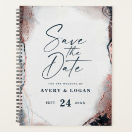 Abstrakte Hochzeitspläne der ätherischen Marine un Planer