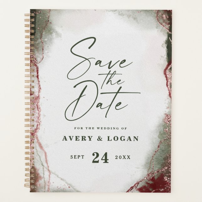 Abstrakte Hochzeitspläne für Terra Rosa Planer (Vorderseite)