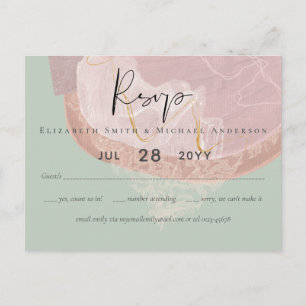 Abstrakte Hochzeitssaison auf der Erde Postkarte