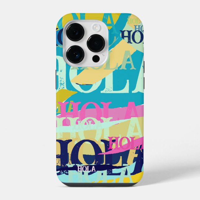 Abstrakte Hola iPhone Hülle (Rückseite)
