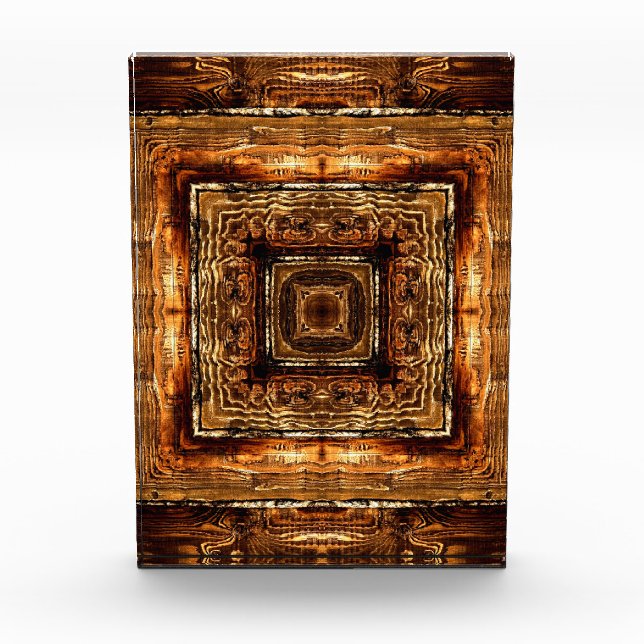 Abstrakte Holzkörntextur Fotoblock (Vorderseite)