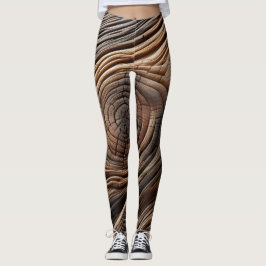 Abstrakte Holzkunst Leggings