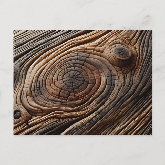 Abstrakte Holzkunst Postkarte (Vorderseite)