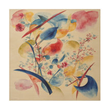 Abstrakte Holzmauer, rot, blau, grün und gelb