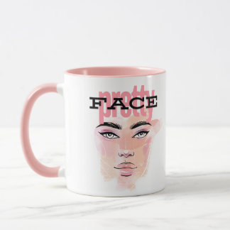Abstrakte hübsche Gesichtskaffee-Tasse Tasse