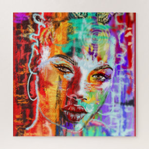 Abstrakte Hübsche Lady Art - Schön Puzzle