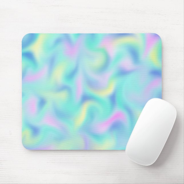 Abstrakte Hübsche Pastell-Wirbel Muster Mousepad (Mit Mouse)