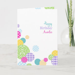 Abstrakte hübsche Regenbogendots Happy Birthday Au Karte
