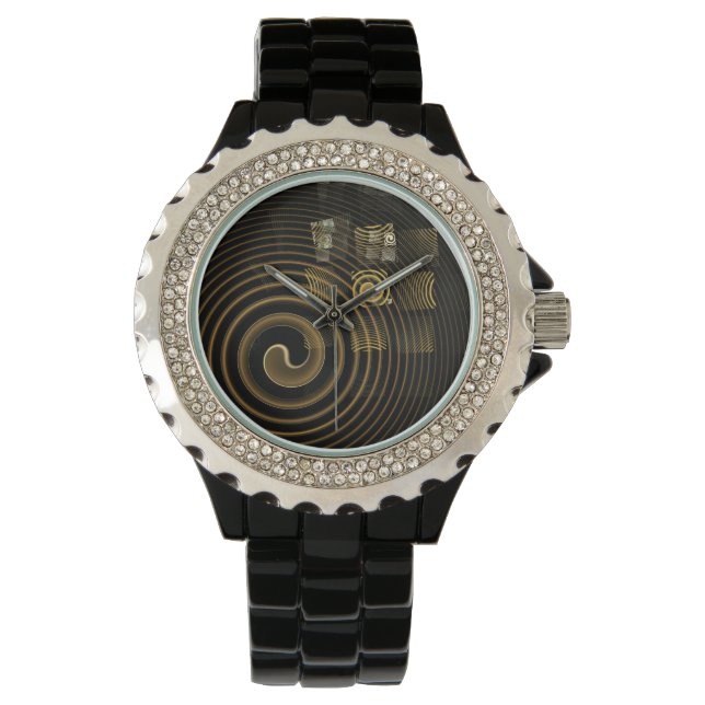 Abstrakte Hypnose Armbanduhr (Vorderseite)