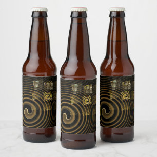 Abstrakte Hypnose Bierflaschenetikett