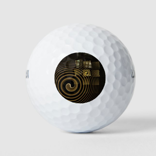 Abstrakte Hypnose Golfball (Vorderseite)