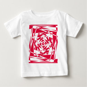 Abstrakte Illusion in Weißrot Baby T-shirt