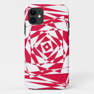 Abstrakte Illusion in Weißrot Case-Mate iPhone Hülle
