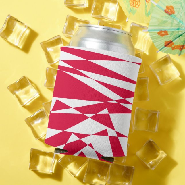 Abstrakte Illusion in Weißrot Dosenkühler (In Situ Sommer)