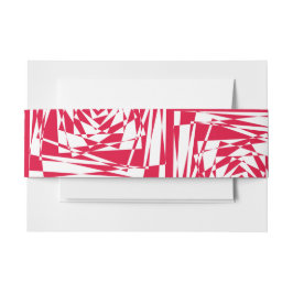 Abstrakte Illusion in Weißrot Einladungsbanderole
