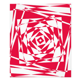 Abstrakte Illusion in Weißrot Fotodruck