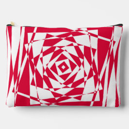 Abstrakte Illusion in Weißrot Zubehörtasche