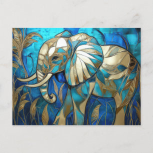 abstrakte Illustration eines Elefanten Postkarte