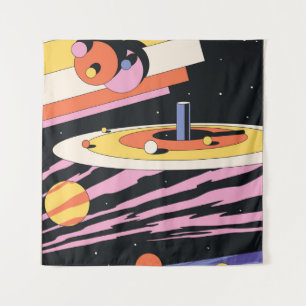 Abstrakte Illustration im psychedelischen Raum, Ge Wandteppich