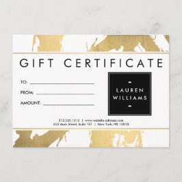 Abstrakte Imitate Gold Pinselstriche auf der White