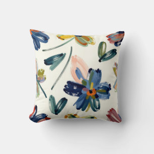 Abstrakte impressionistische Wildblumenmuster mit Kissen