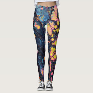 Abstrakte iridestische Kunst-Leggings Leggings