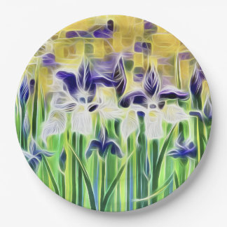 Abstrakte Iris-Papier-Servietten Pappteller