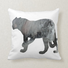 Abstrakte Jaguar-Silhouette Kissen