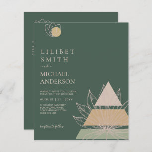 Abstrakte Japandi-Skandinavische Hochzeit