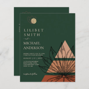 Abstrakte Japandi-Skandinavische Hochzeit