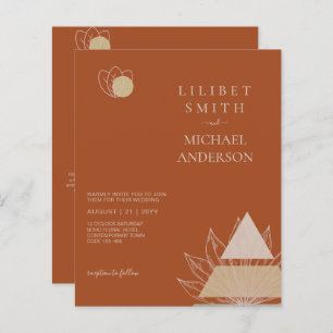 Abstrakte Japandi-Skandinavische Hochzeit