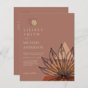 Abstrakte Japandi-Skandinavische Hochzeit