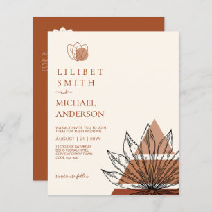 Abstrakte Japandi-Skandinavische Hochzeit