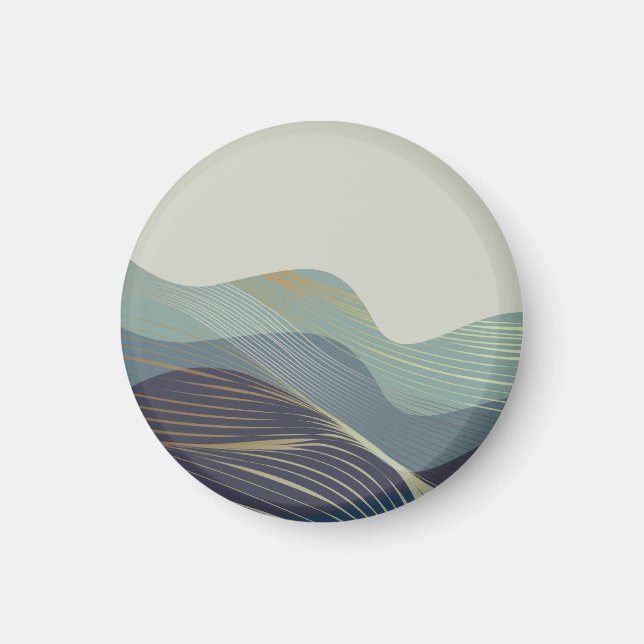 Abstrakte japanische Landschaft Magnet (Vorne)