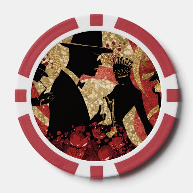 Abstrakte Jazz Serenade Pokerchips (Vorderseite)