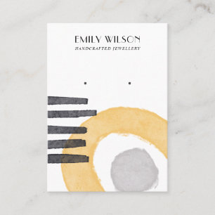 ABSTRAKTE JELLOW-SCHALTFLÄCHE STUDIEREN EARRING DI VISITENKARTE
