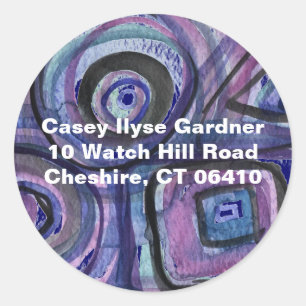 Abstrakte Jüdische Rückkehraufkleber für Sportarte Runder Aufkleber