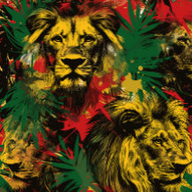 Abstrakte Jungle Rasta Lion Eine Liebe Reggae Jama